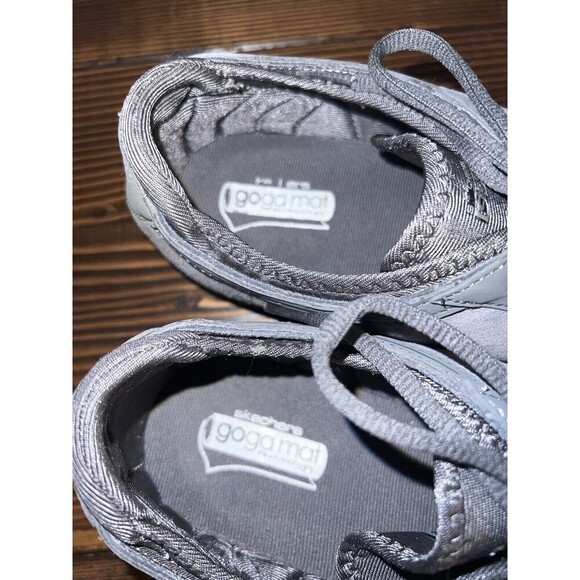 Skechers GO STEP Lace Up Suede Grey Charcoal Women Size 11 - Picture 4 of 7
